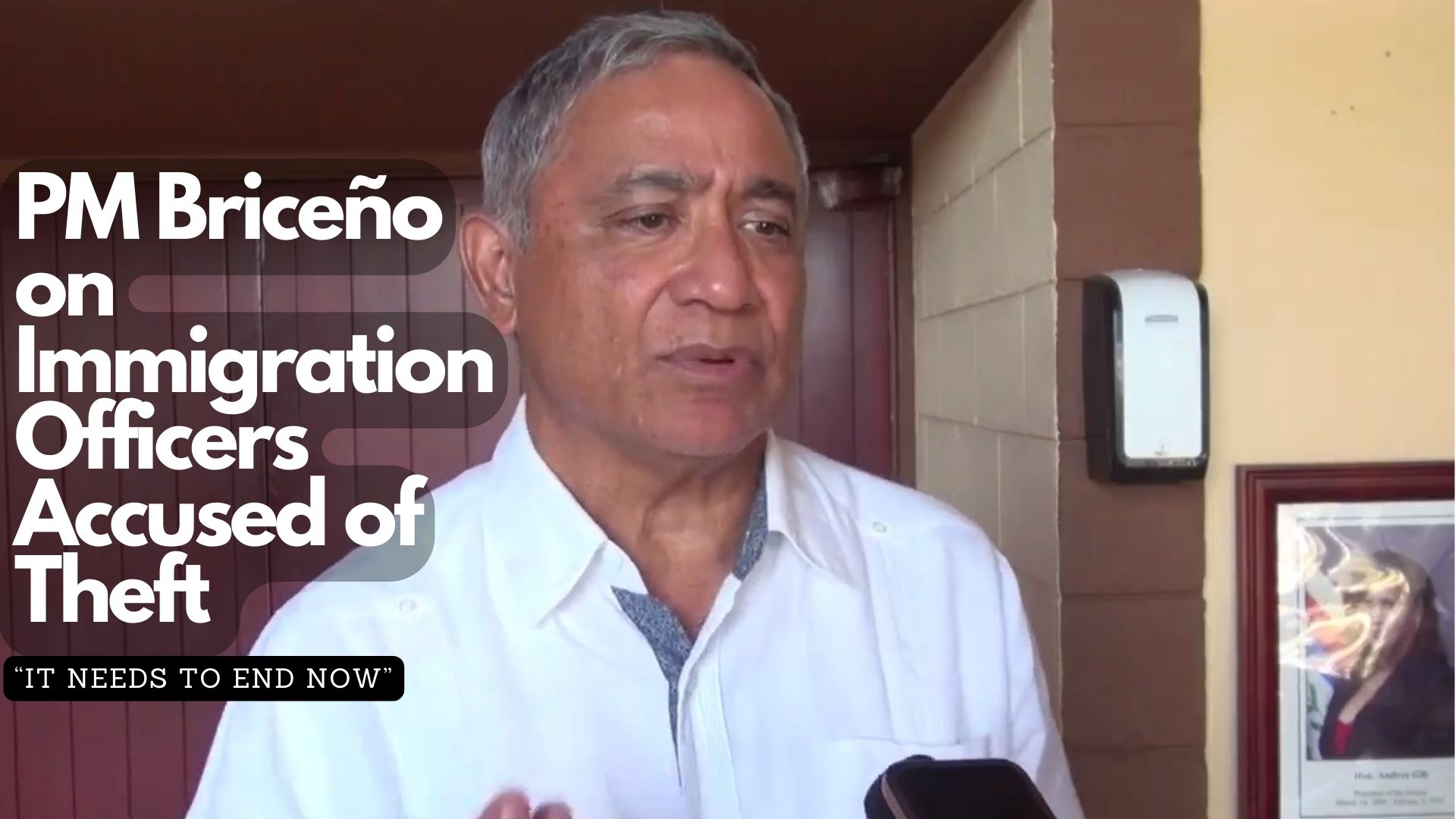 PM Briceño on Immigration Officers Accused of Theft