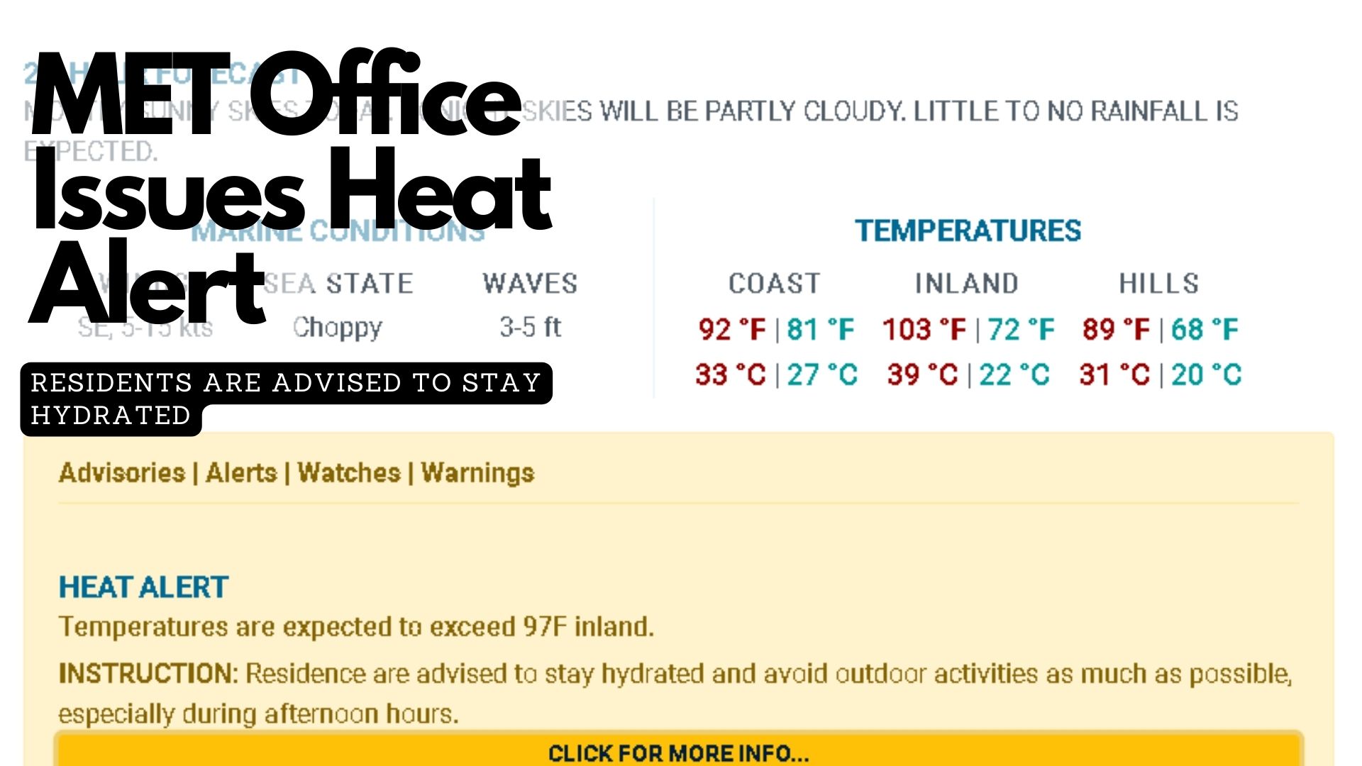 MET Office Issues Heat Alert