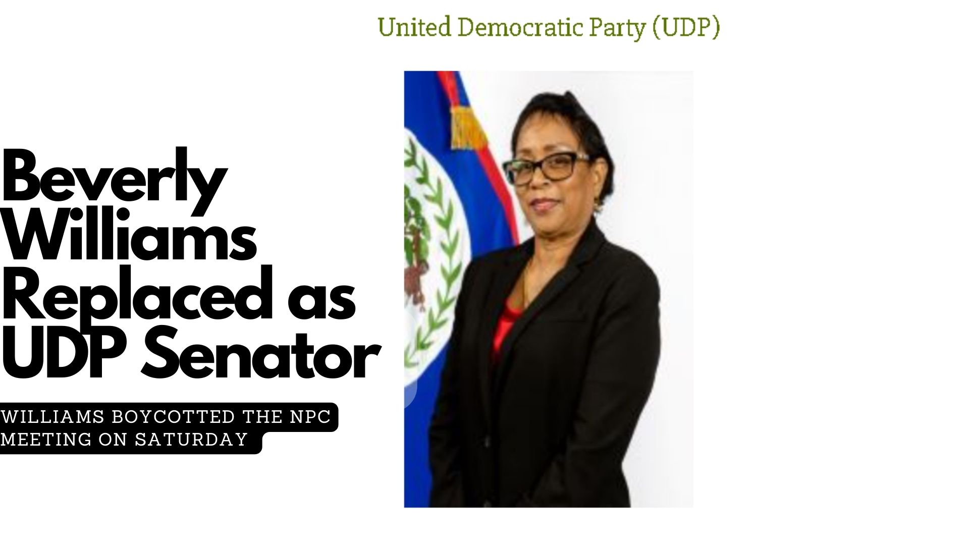 Beverly Williams Replaced as UDP Senator