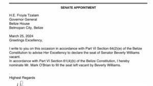 Beverly Williams Replaced as UDP Senator 