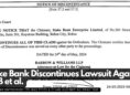 Stake Bank Discontinues Lawsuit Against GOB et al. 