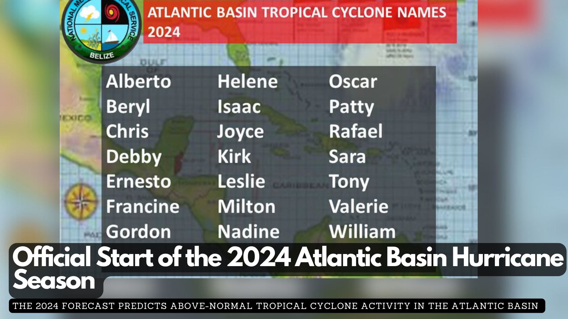 Official Start of the 2024 Atlantic Basin Hurricane Season