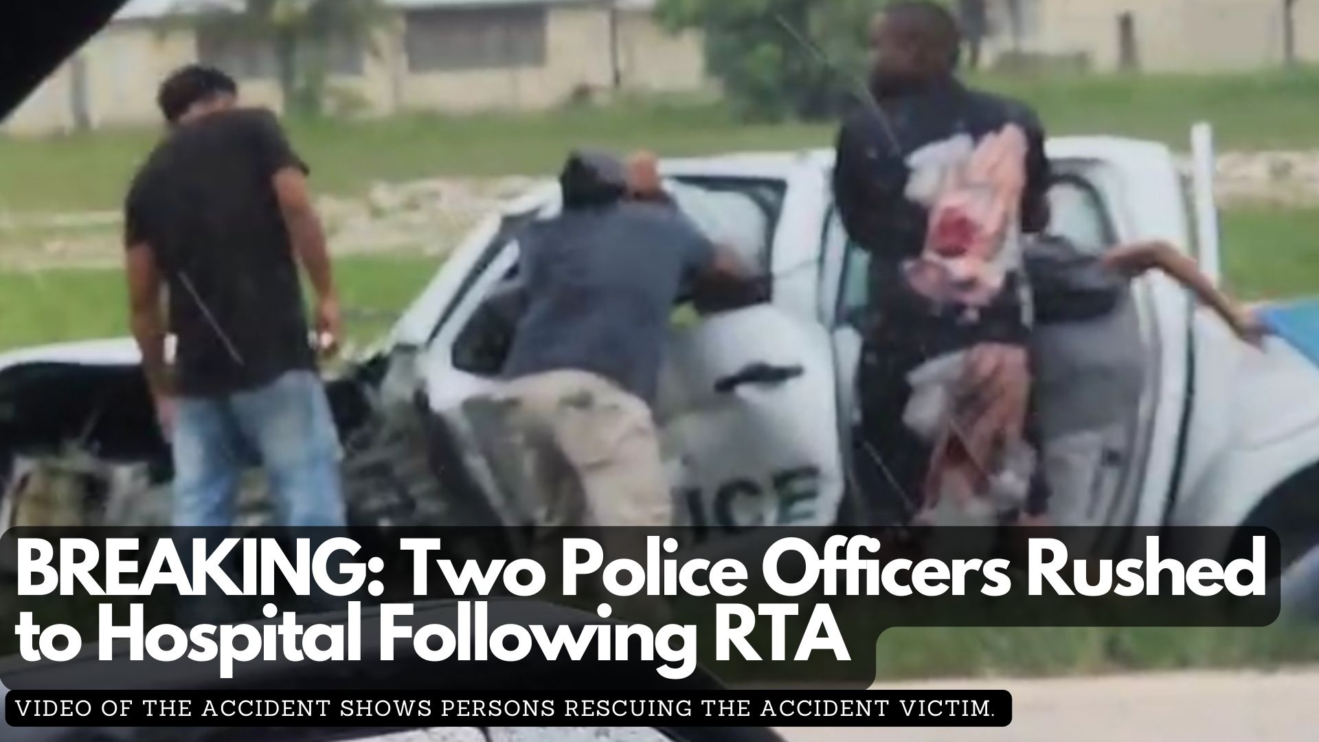 BREAKING: Two Police Officers Rushed to Hospital Following RTA