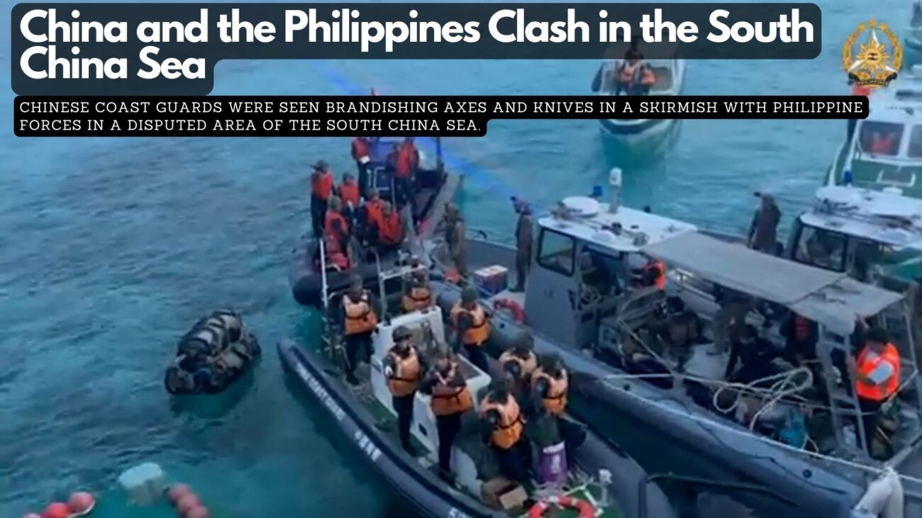 The Philippine military reported that Chinese coast guard officers attacked Filipino soldiers, damaged their rubber boat, and looted equipment.