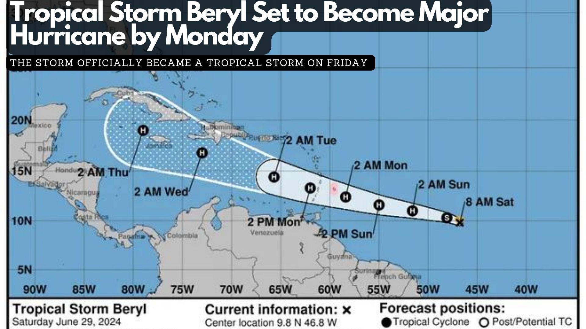 Tropical Storm Beryl Set to Become Major Hurricane by Monday