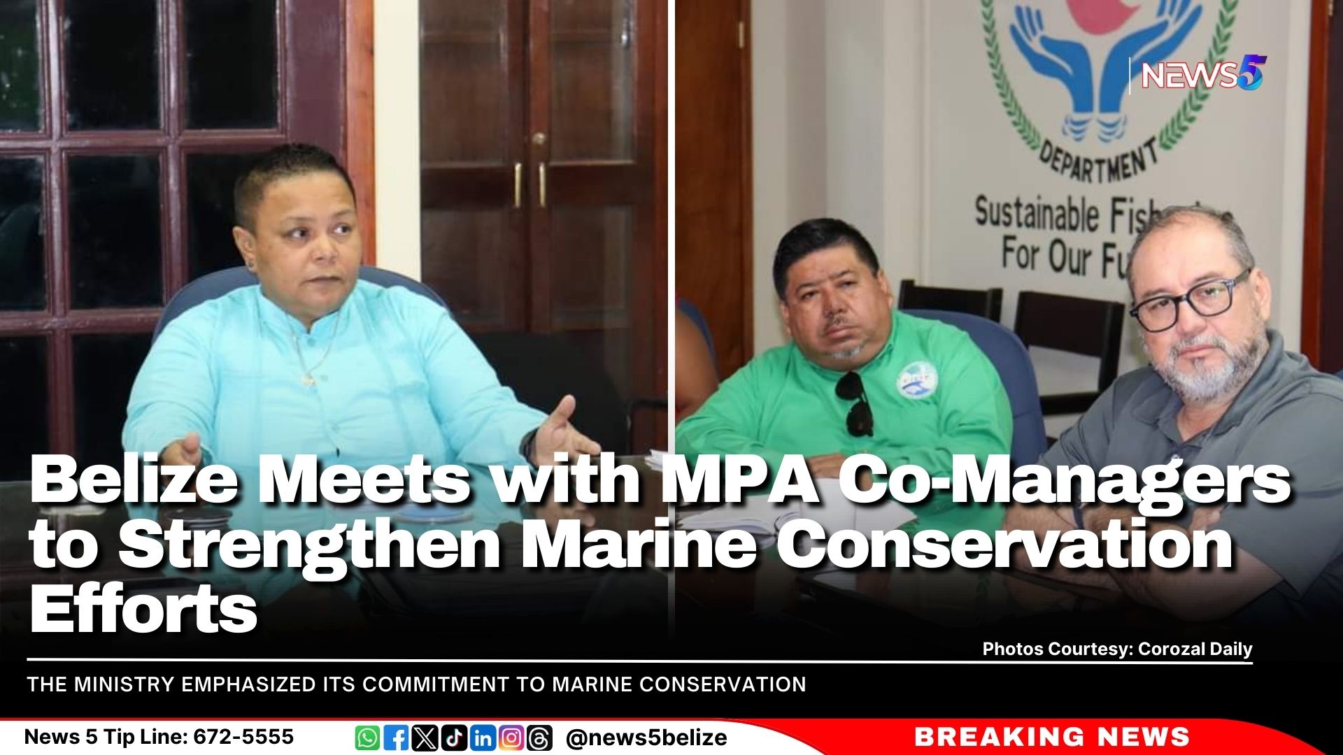 Belize Meets with MPA Co-Managers to Strengthen Marine Conservation Efforts