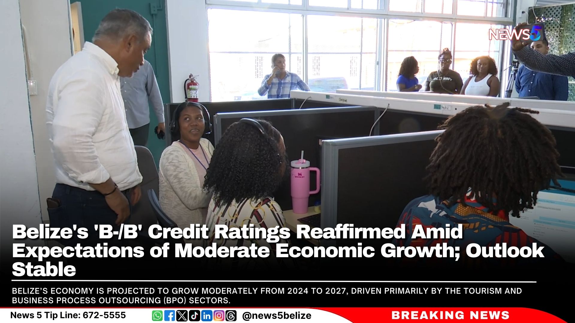 Belize's 'B-/B' Credit Ratings Reaffirmed Amid Expectations of Moderate Economic Growth; Outlook Stable