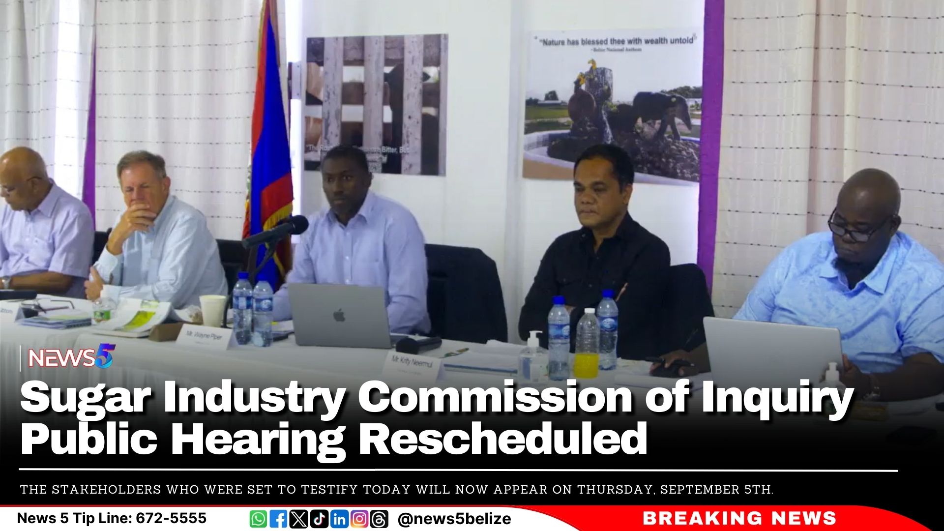 Sugar Industry Commission of Inquiry Public Hearing Rescheduled