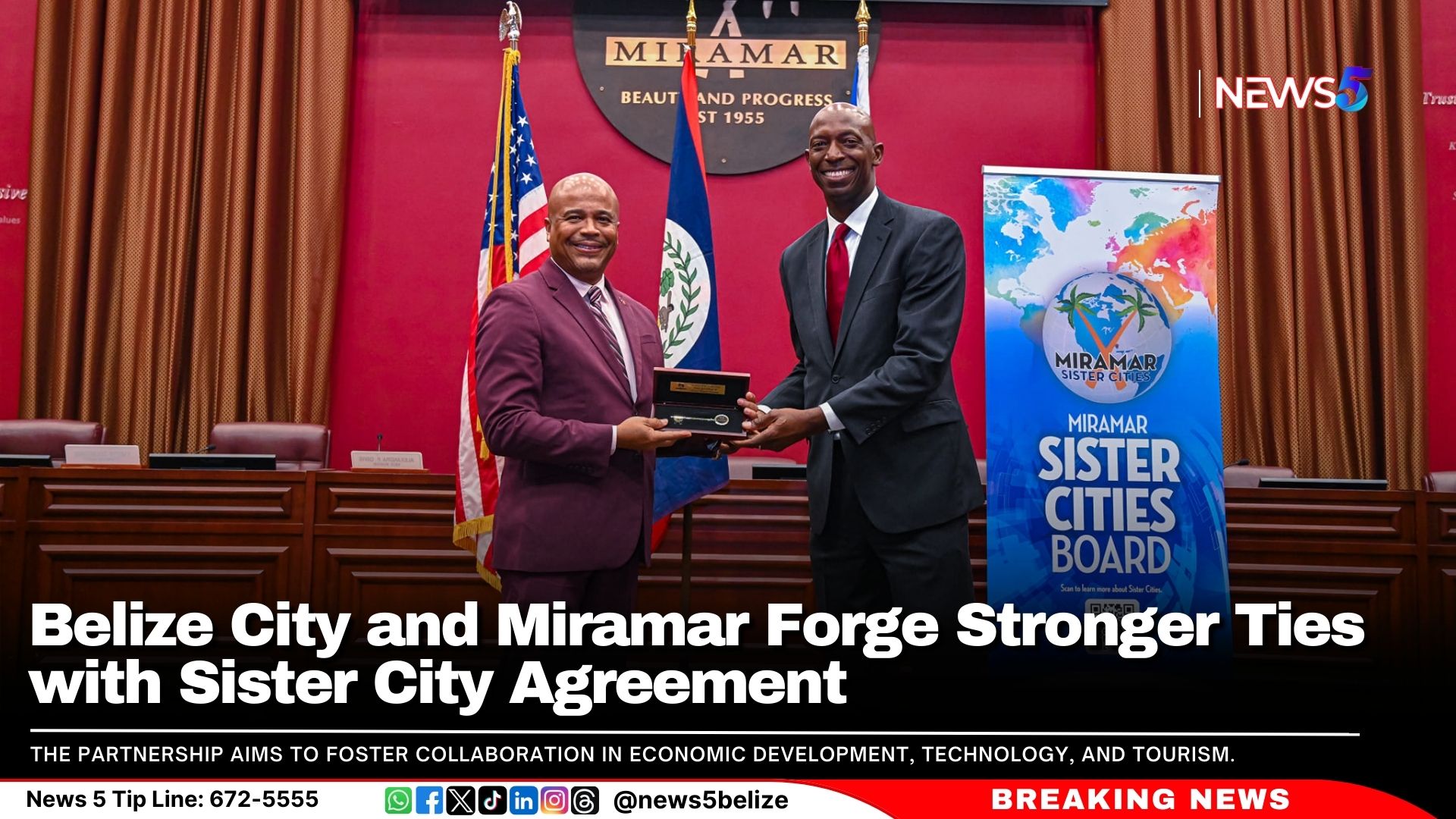 Belize City and Miramar Forge Stronger Ties with Sister City Agreement