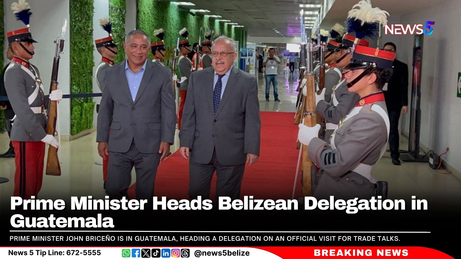 Prime Minister Heads Belizean Delegation in Guatemala