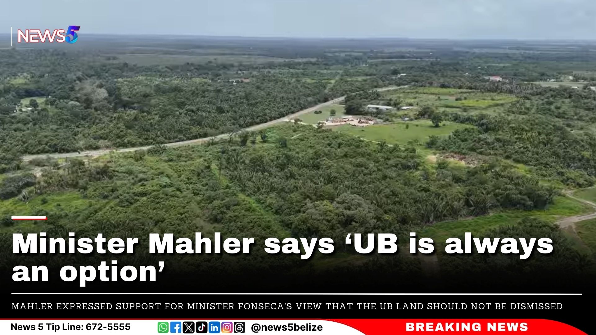 Minister Mahler says “UB is always an option and we should continue to look at that seriously”