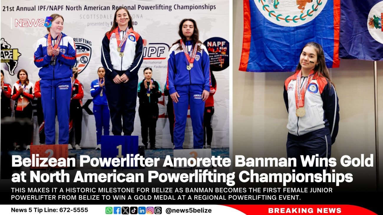 Belizean Powerlifter Amorette Banman Wins Gold at North American Powerlifting Championships