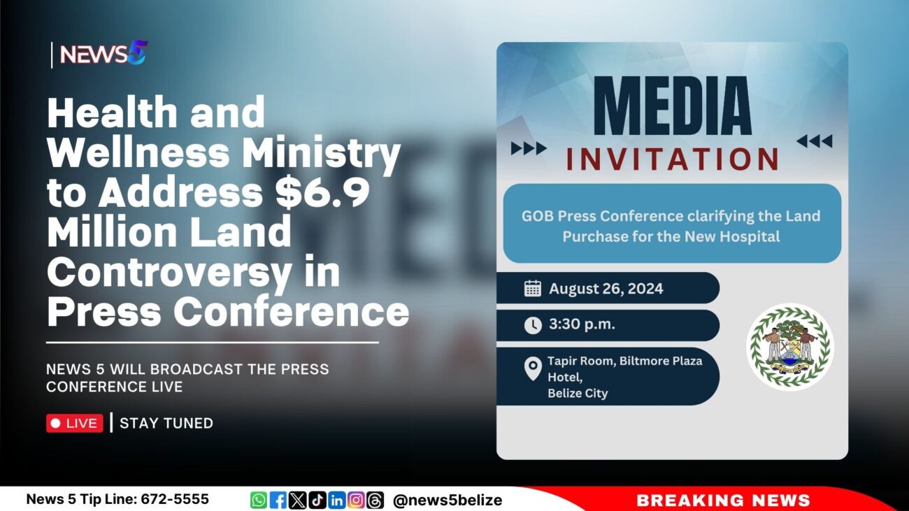 Health and Wellness Ministry to Address $6.9 Million Land Controversy in Press Conference