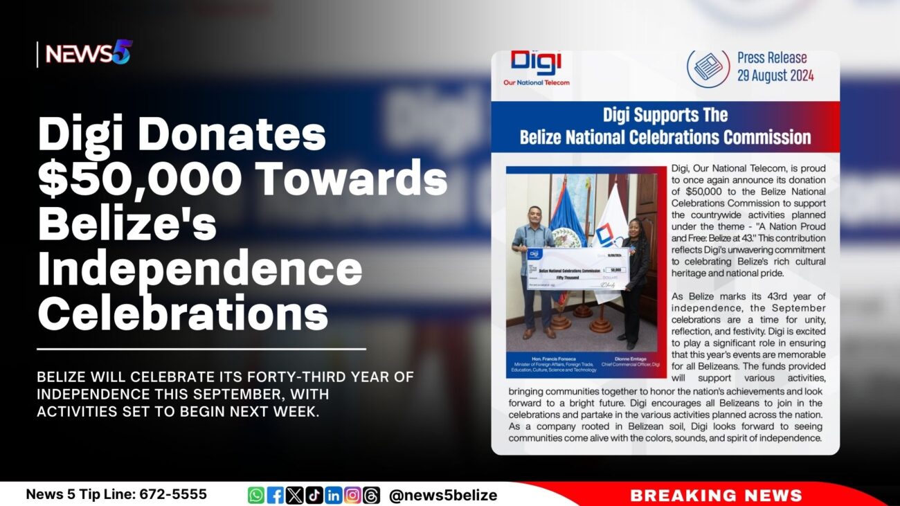 Digi Donates $50,000 Towards Belize's Independence Celebrations