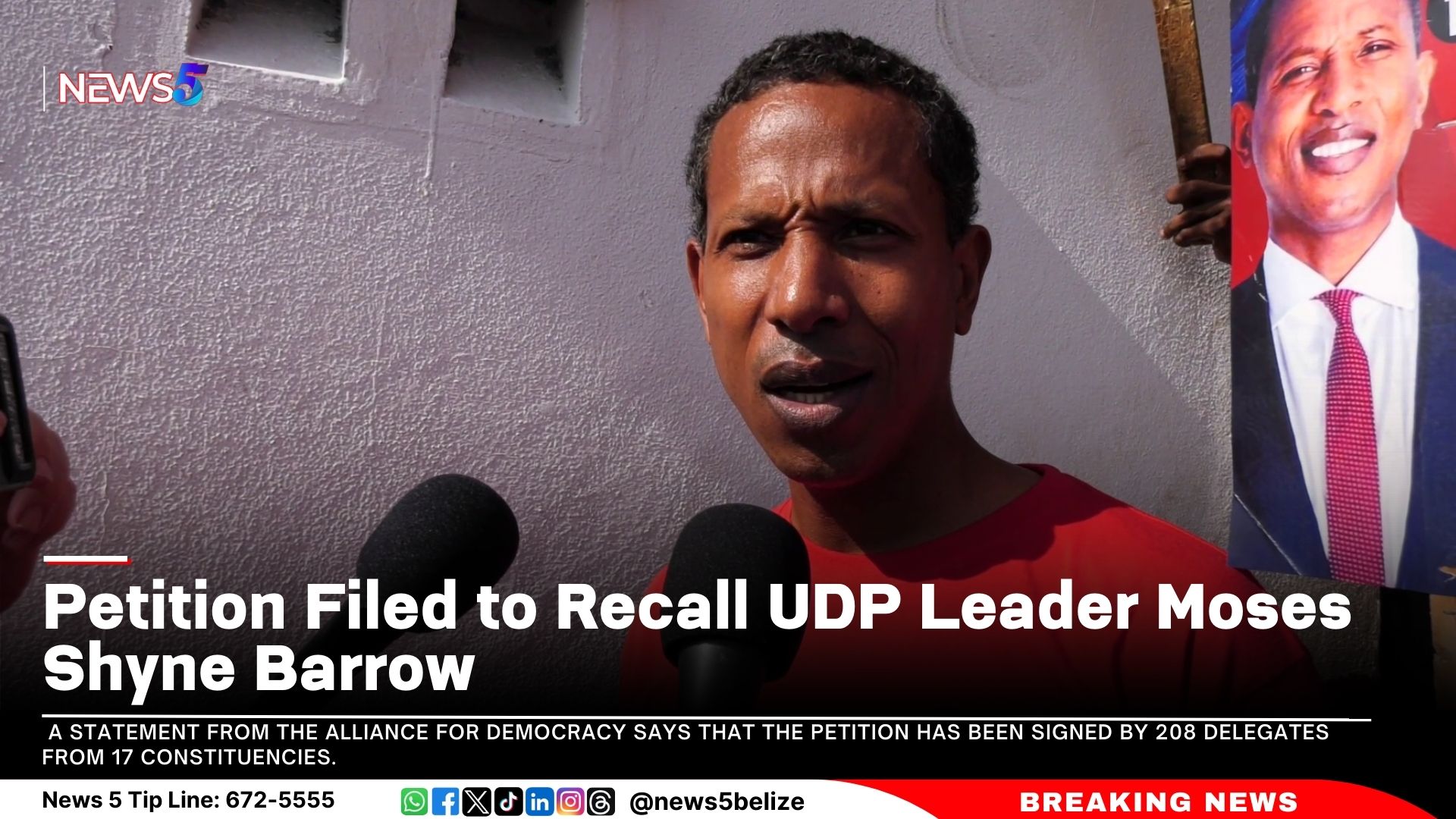 Petition Filed to Recall UDP Leader Moses Shyne Barrow