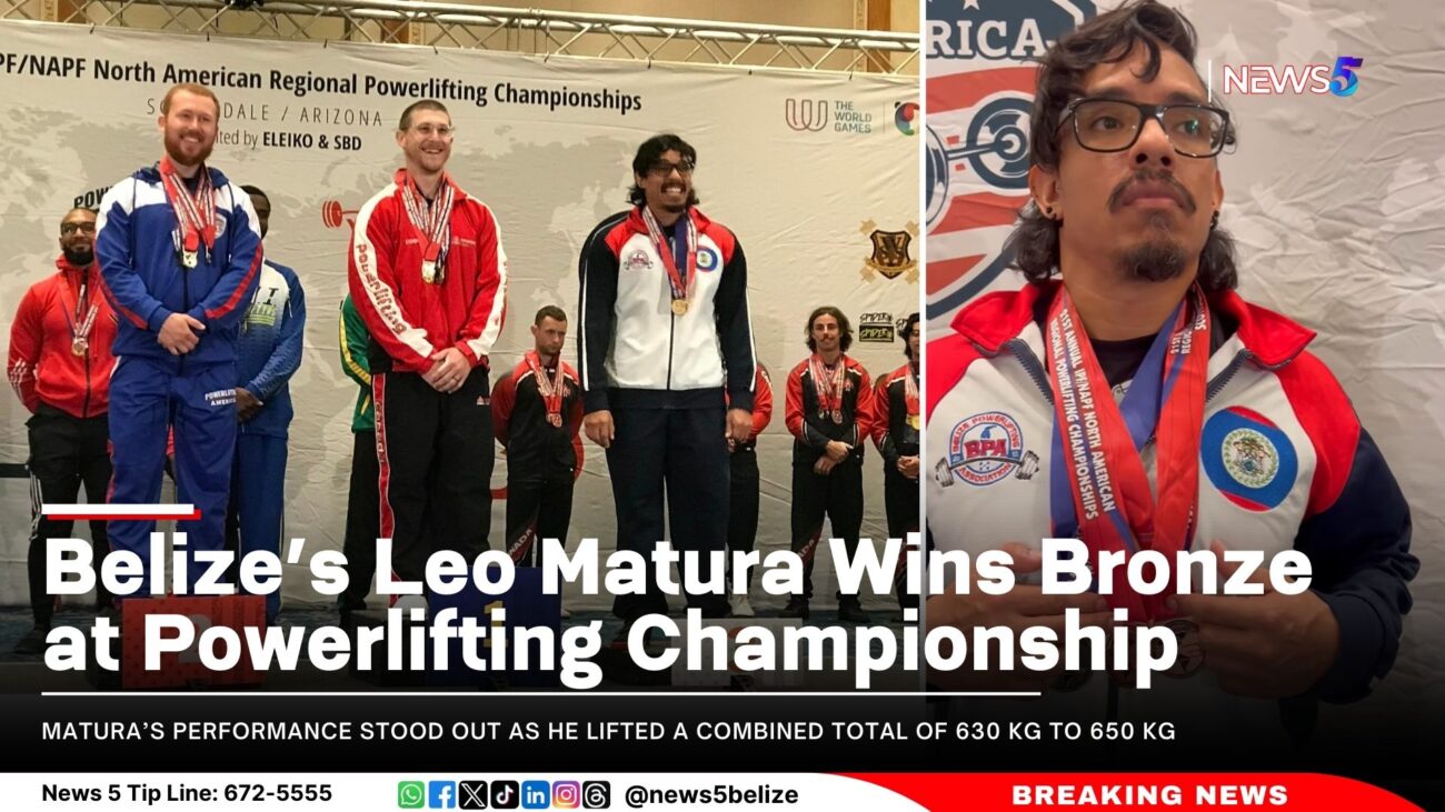 Belize’s Leo Matura Wins Bronze at Powerlifting Championship