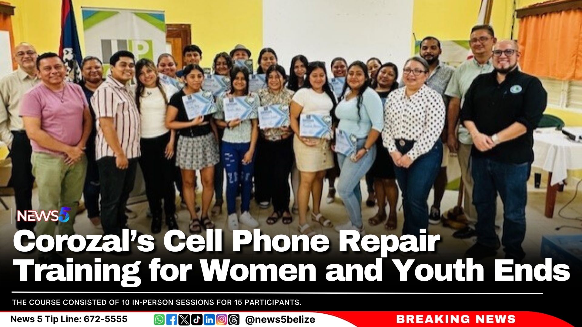 Corozal’s Cell Phone Repair Training for Women and Youth Ends