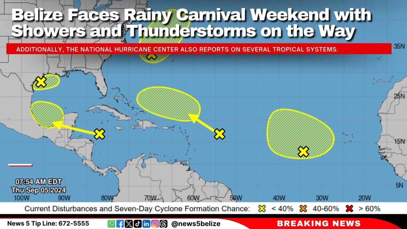 Belize Faces Rainy Carnival Weekend with Showers and Thunderstorms on the Way