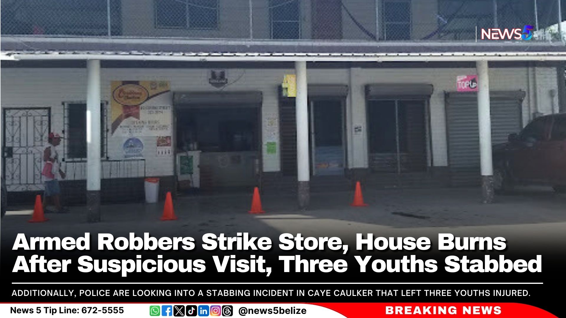 Armed Robbers Strike Store, House Burns After Suspicious Visit, Three Youths Stabbed