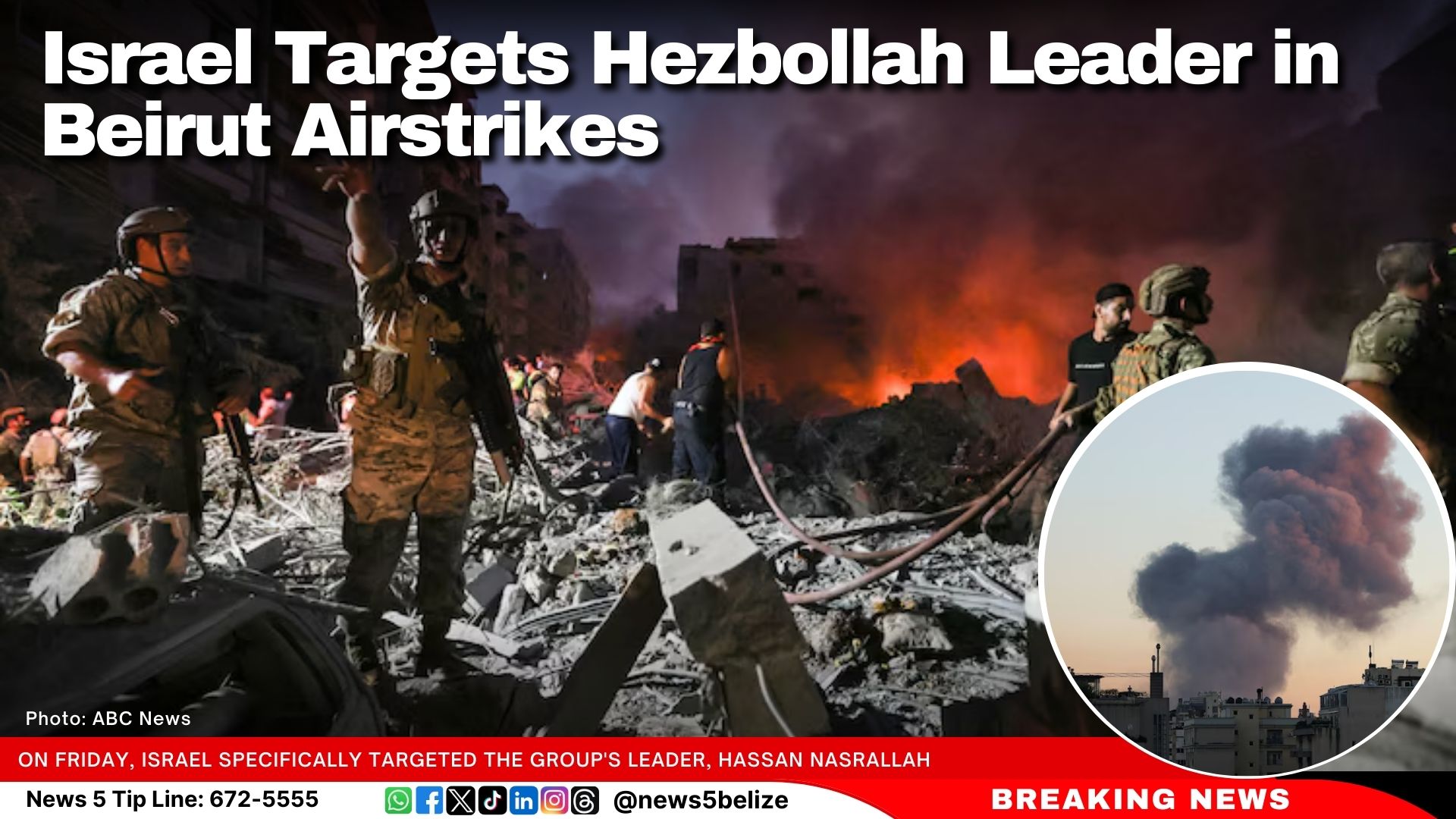 Israel Targets Hezbollah Leader in Beirut Airstrikes