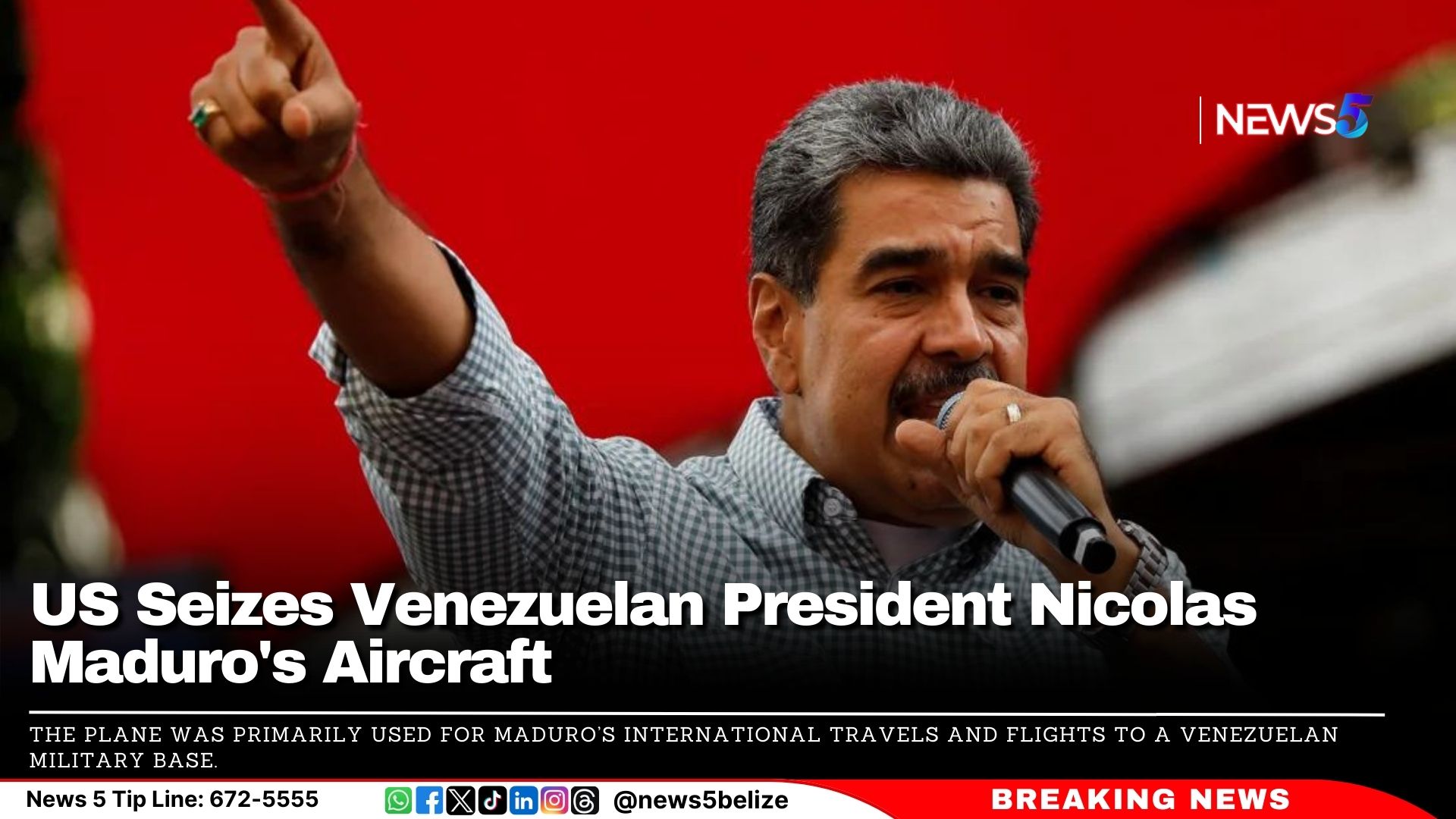 US Seizes Venezuelan President Nicolas Maduro's Aircraft