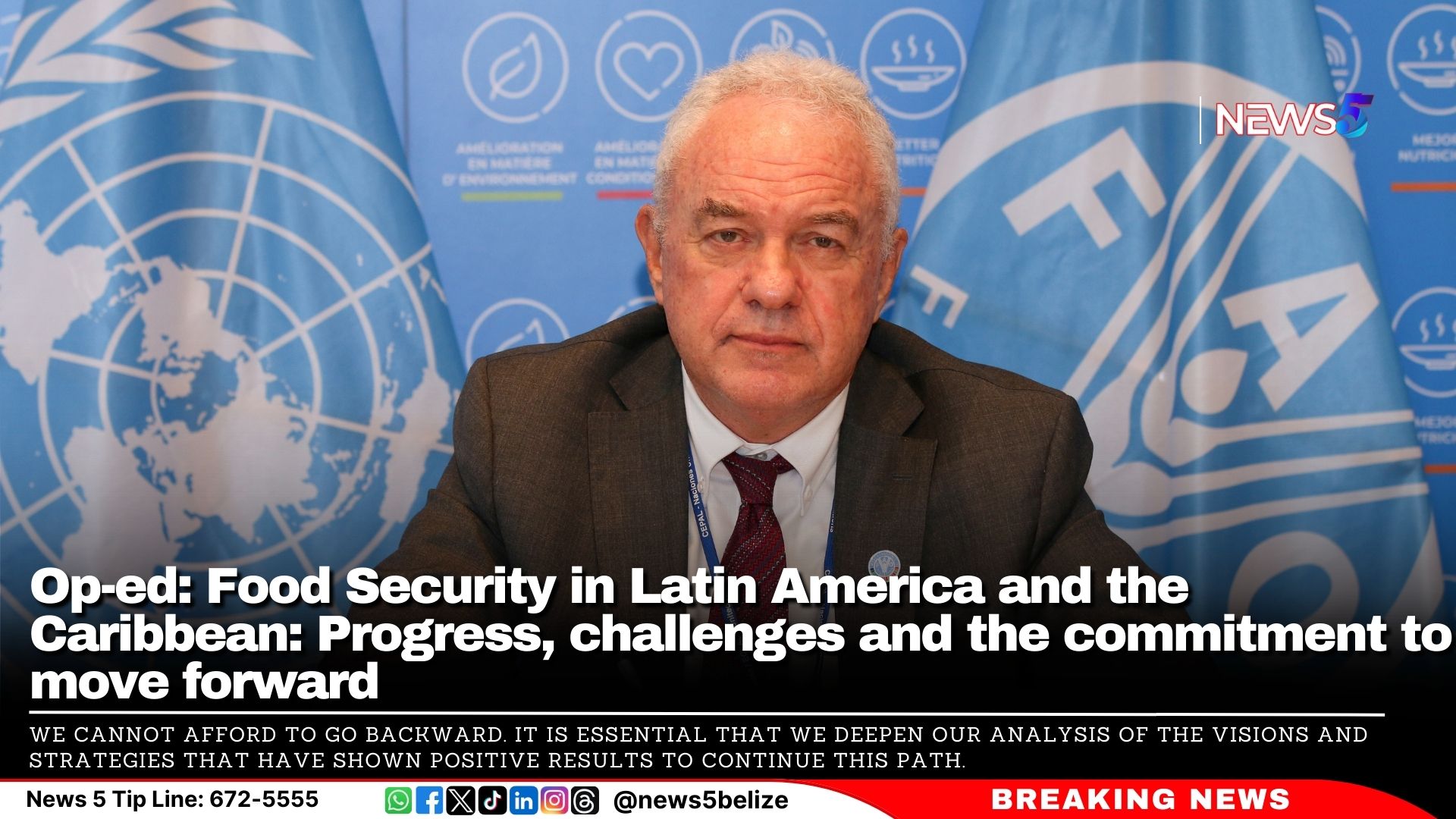 Op-ed:Food Security in Latin America and the Caribbean: Progress, challenges and the commitment to move forward