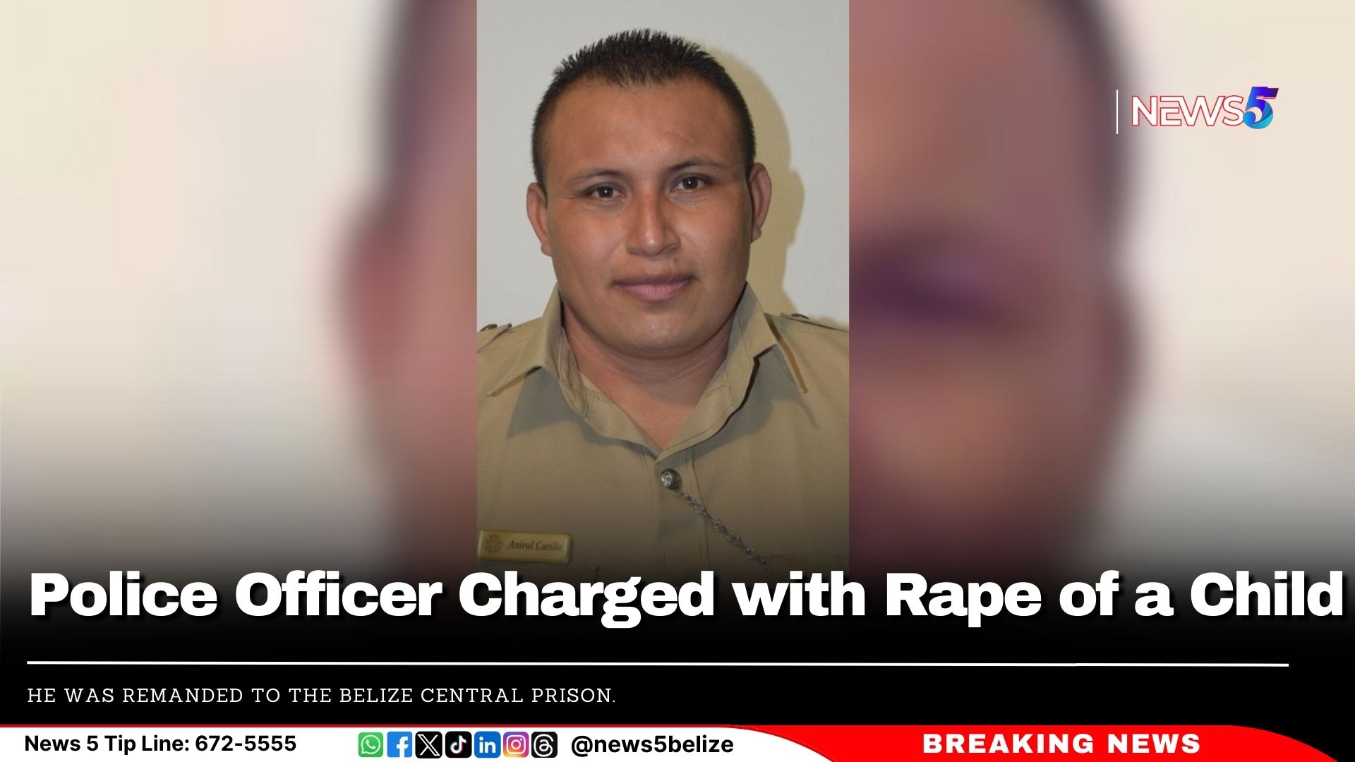 Police Officer Charged with Rape of a Child 