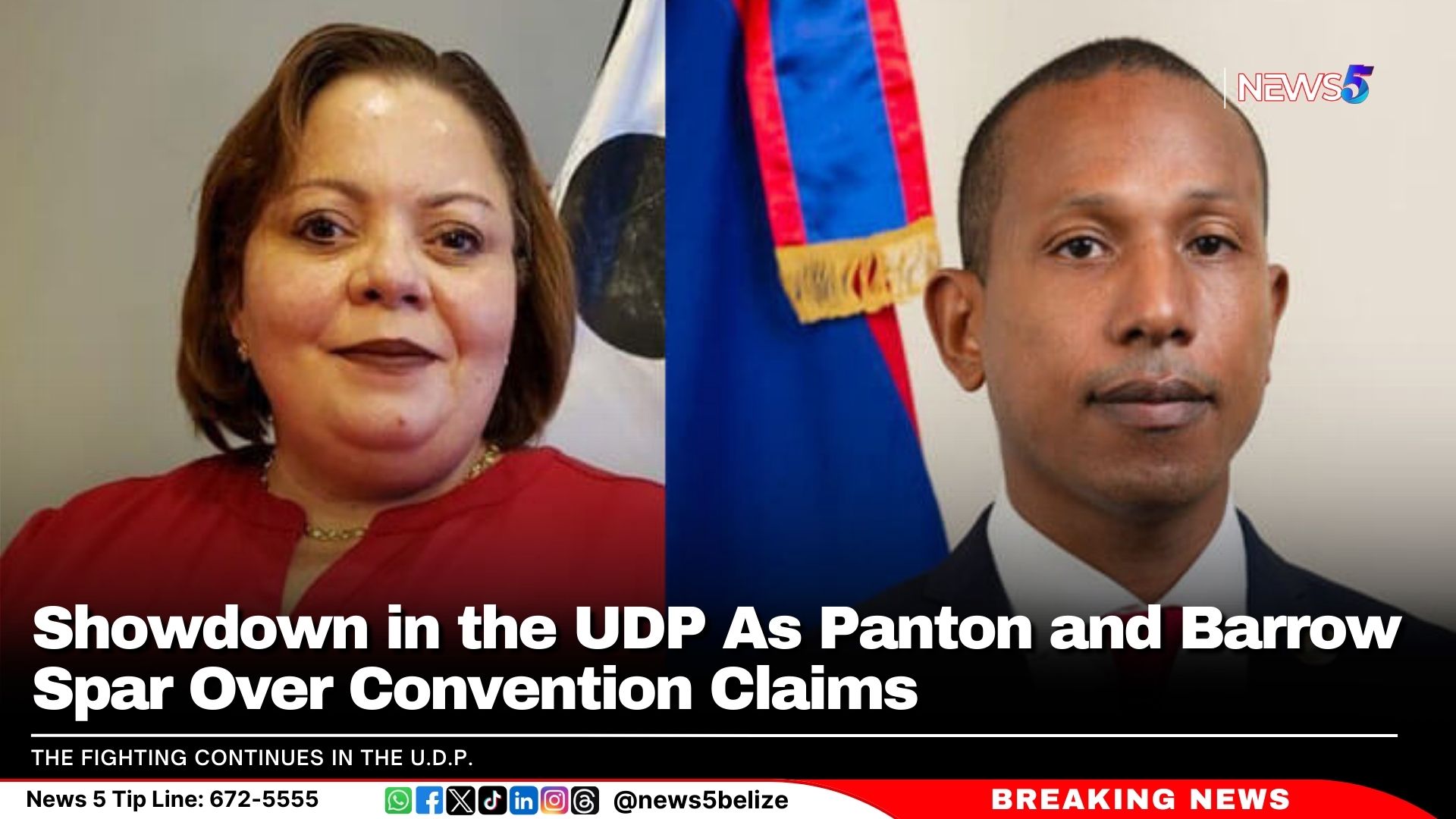 Showdown in the UDP As Panton and Barrow Spar Over Convention Claims