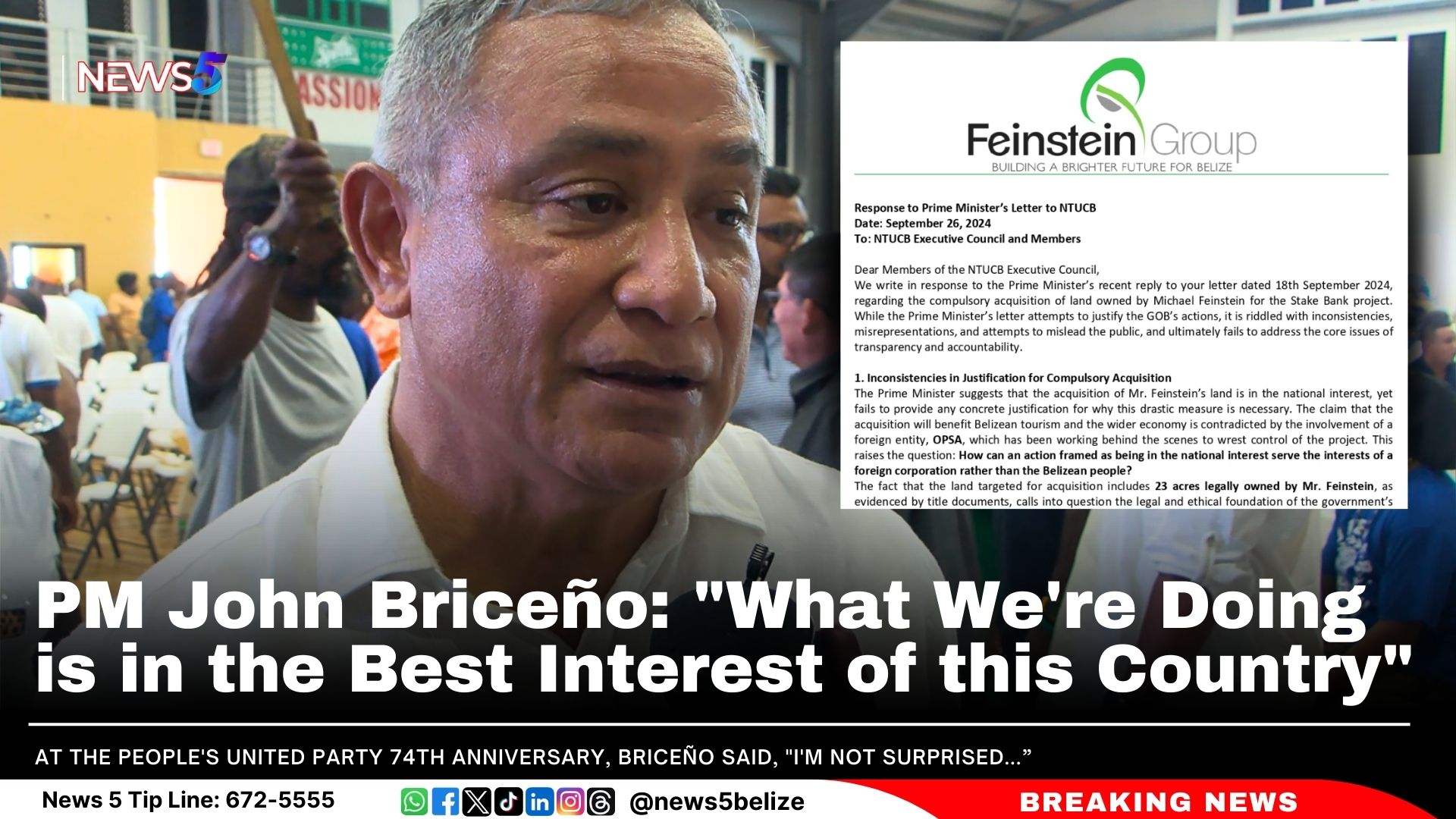 PM John Briceño: "What We're Doing is in the Best Interest of this Country"