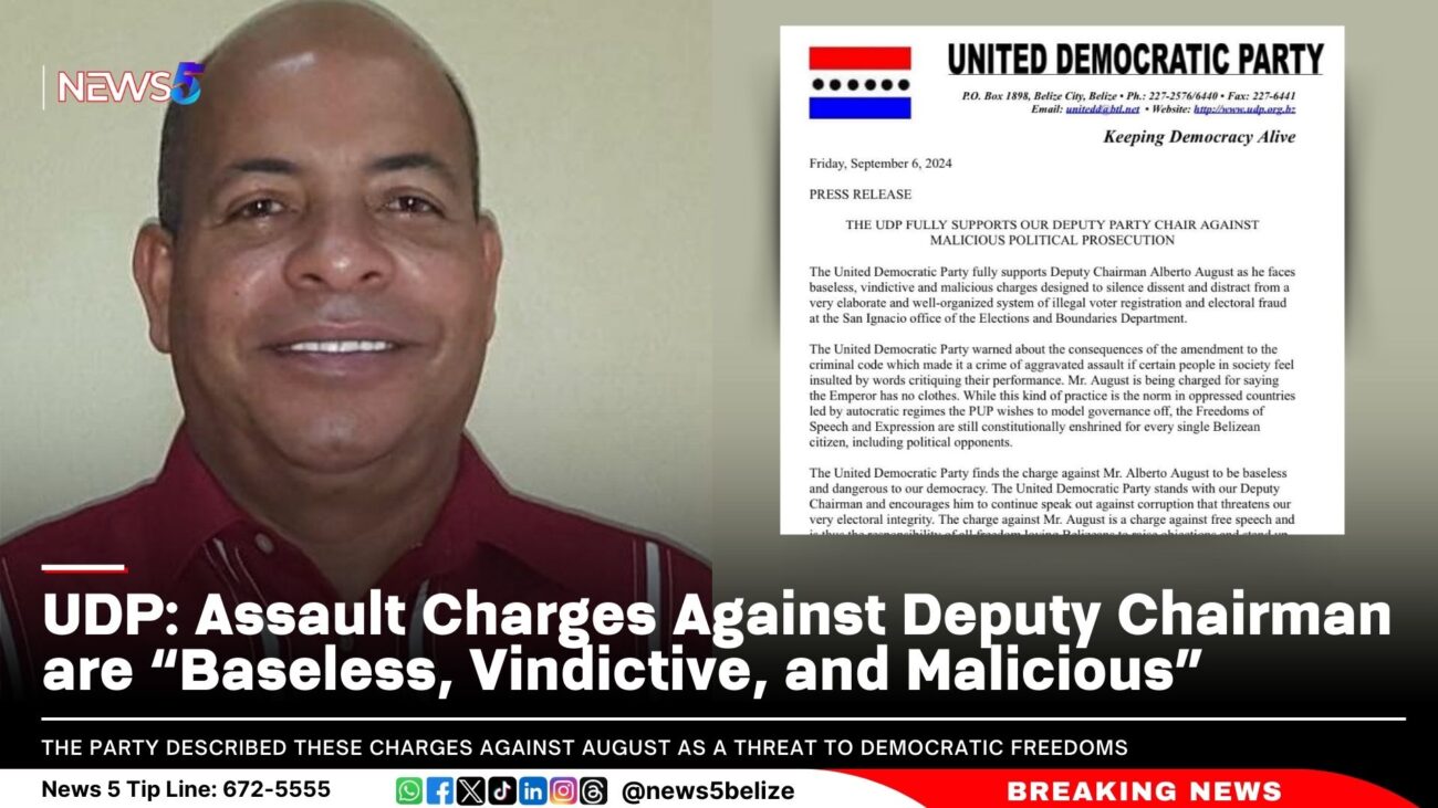 UDP: Assault Charges Against Deputy Chairman are “Baseless, Vindictive, and Malicious”