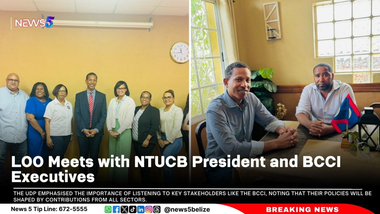 Leader of the Opposition, Moses Barrow, met with President of the National Trade Union Congress of Belize (NTUCB), Luis Luke Martinez.