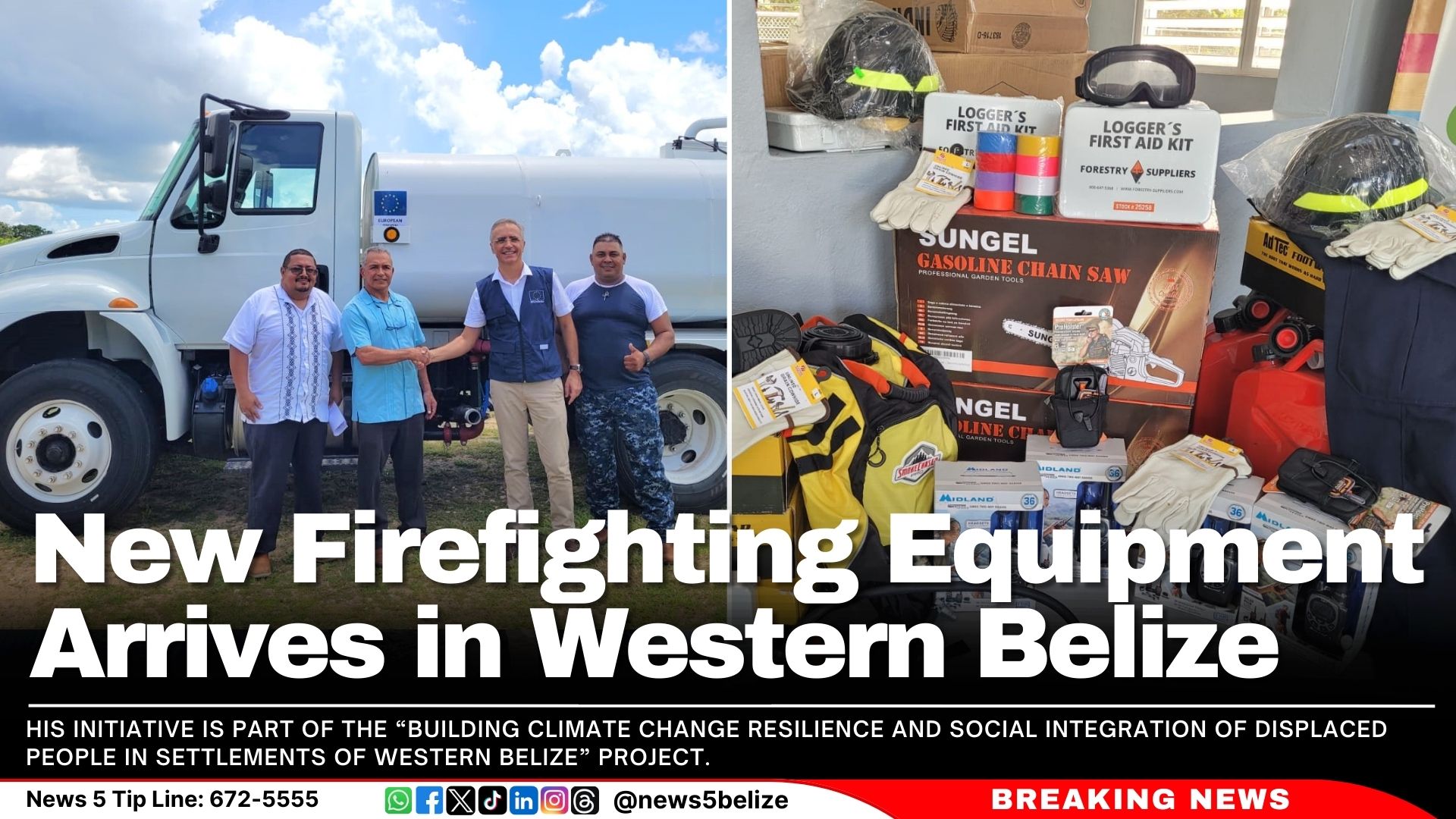 New Firefighting Equipment Arrives in Western Belize