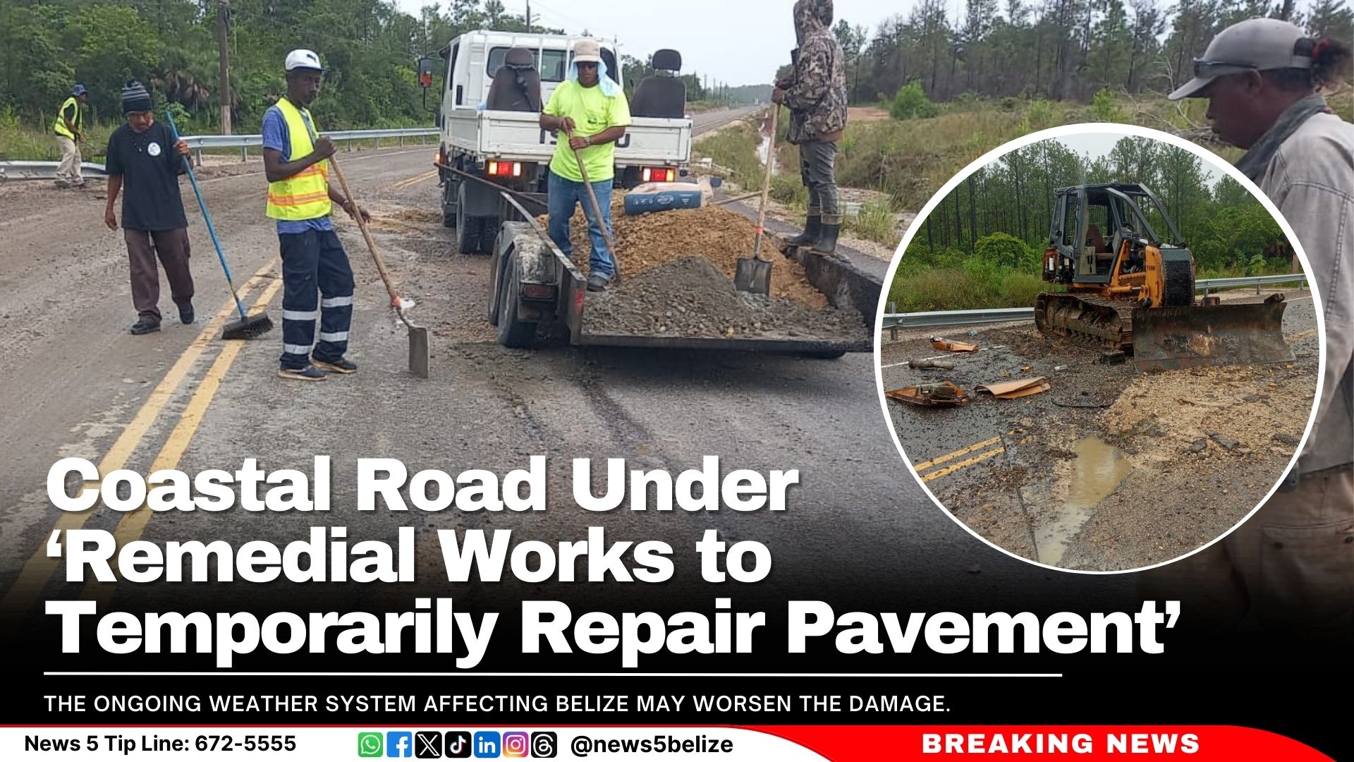 Coastal Road Under ‘Remedial Works to Temporarily Repair Pavement’