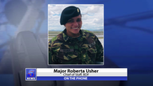 On the Phone: Major Roberta Usher