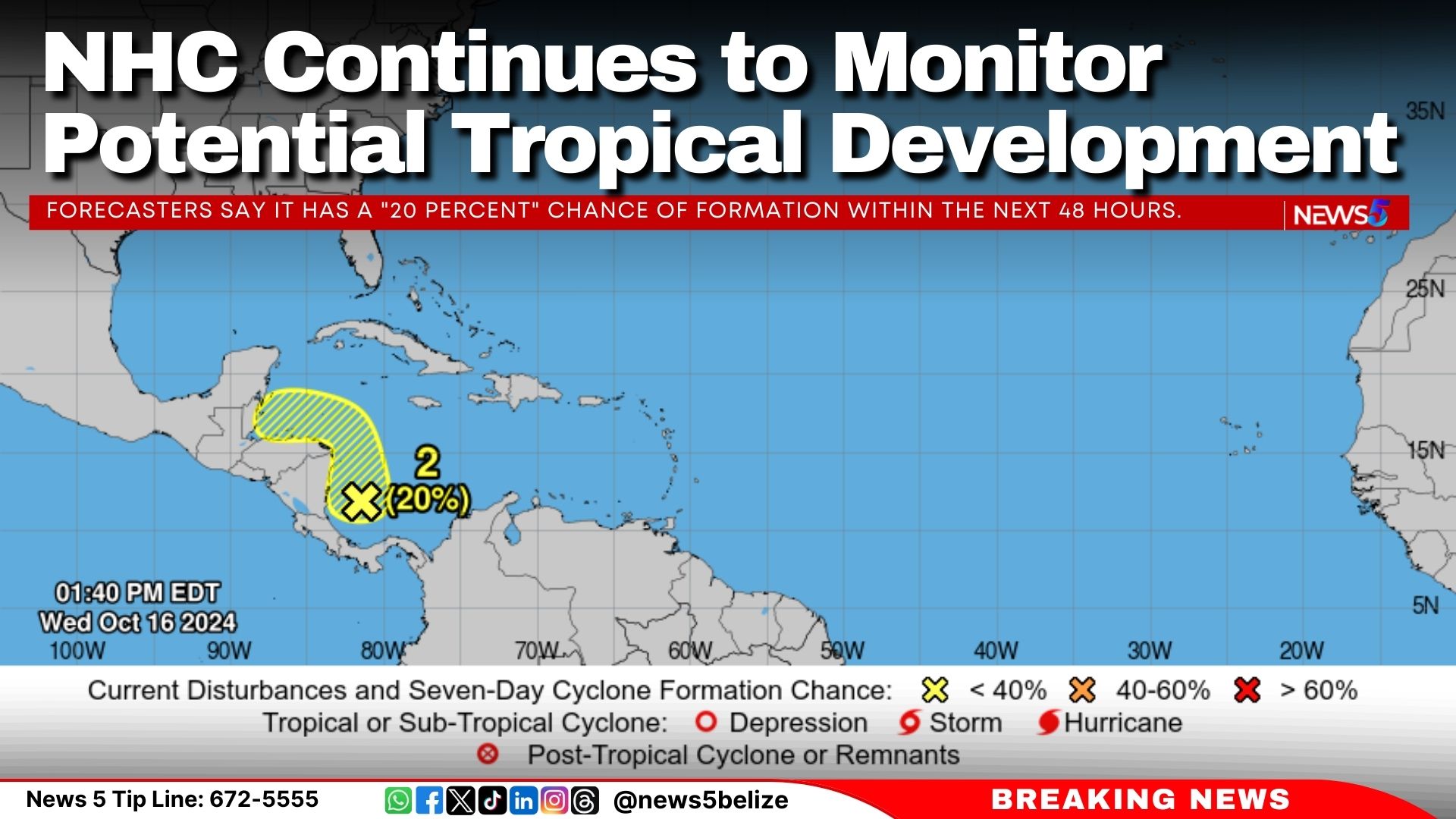 NHC Continues to Monitor Potential Tropical Development