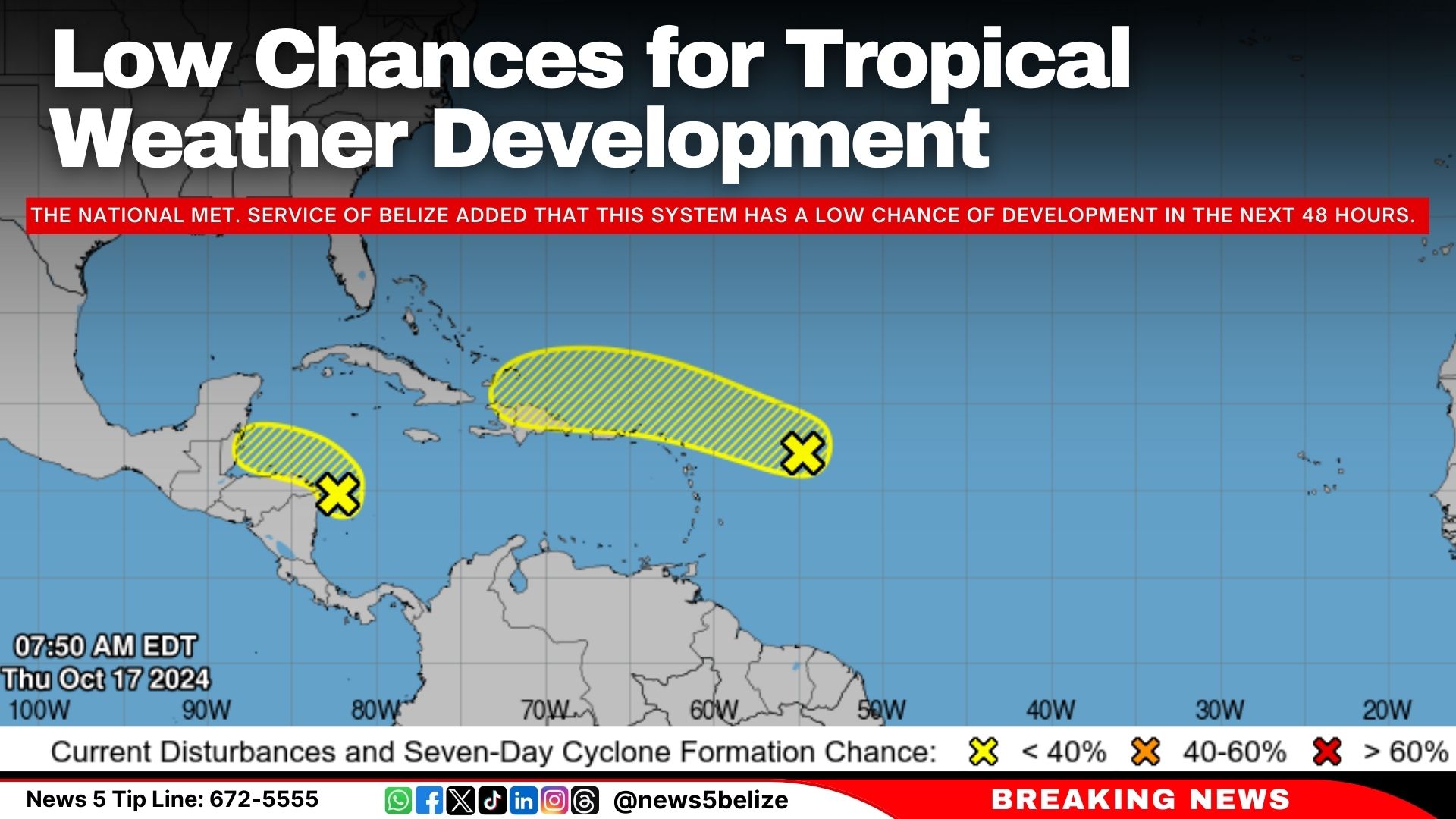 Low Chances for Tropical Weather Development