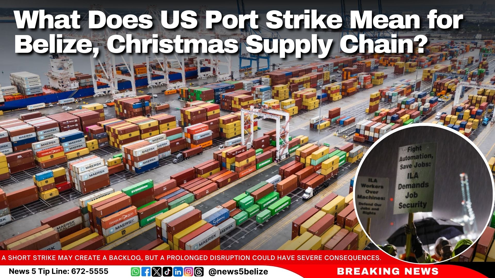 What Does US Port Strike Mean for Belize, Christmas Supply Chain? 