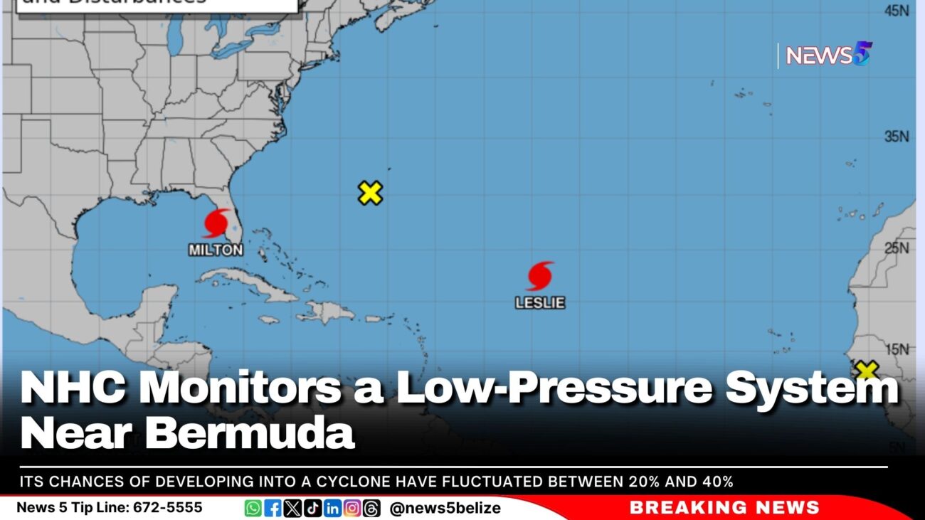 NHC Monitors a Low-Pressure System Near Bermuda 