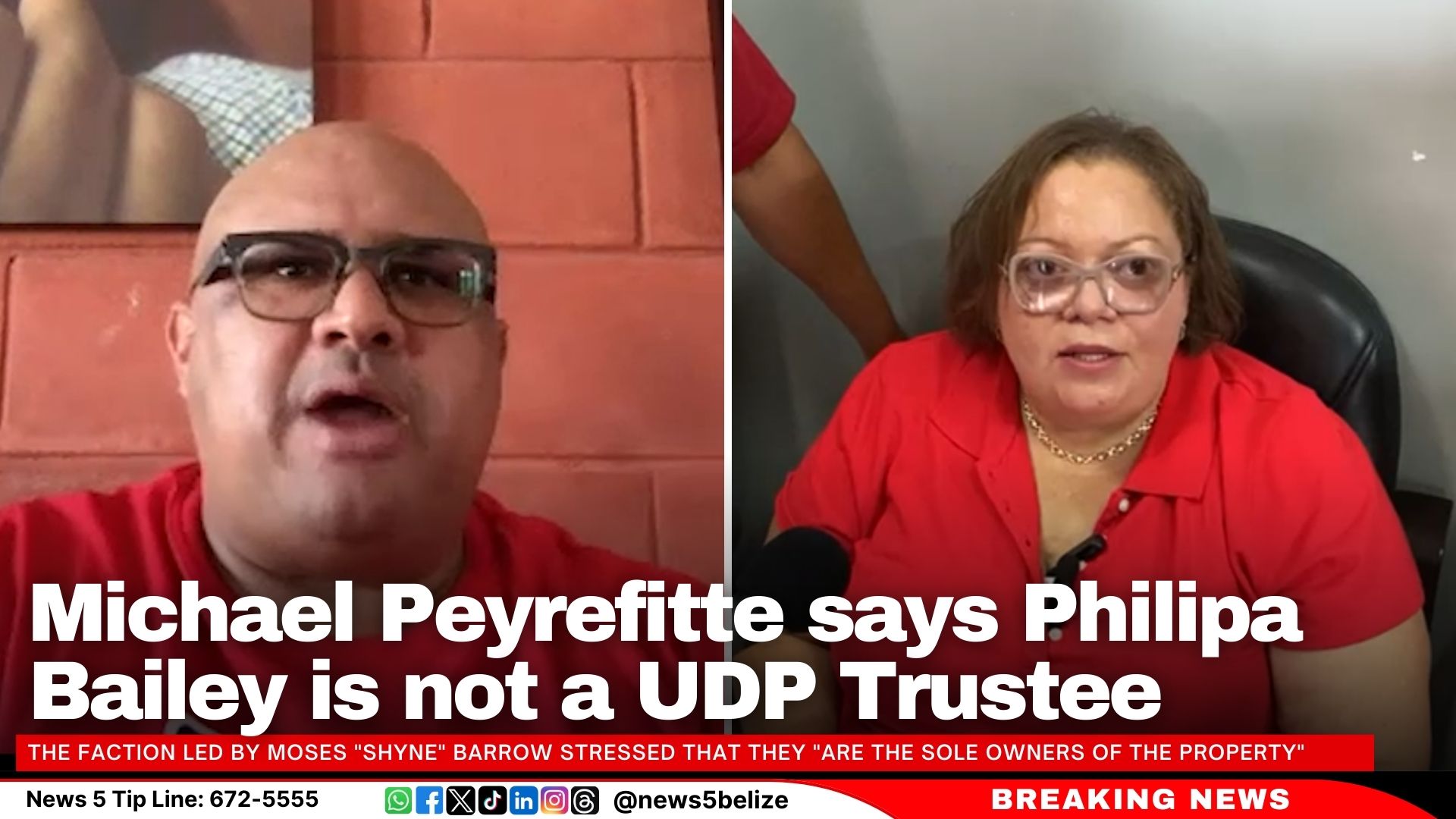 Michael Peyrefitte says Philipa Bailey is not a UDP Trustee