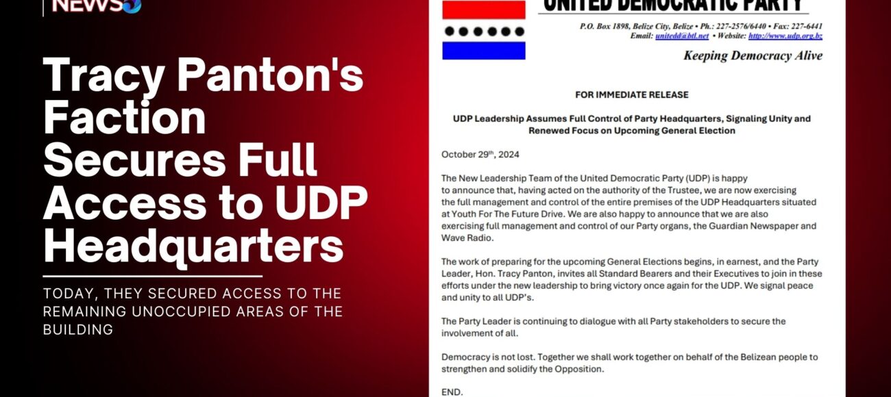 Tracy Panton’s Faction Secures Full Access to UDP Headquarters