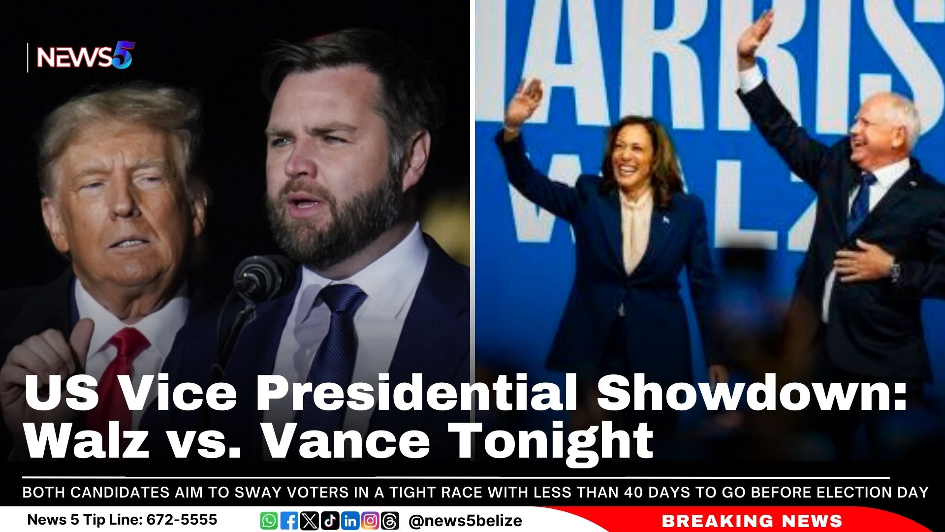 US Vice Presidential Showdown: Walz vs. Vance Tonight