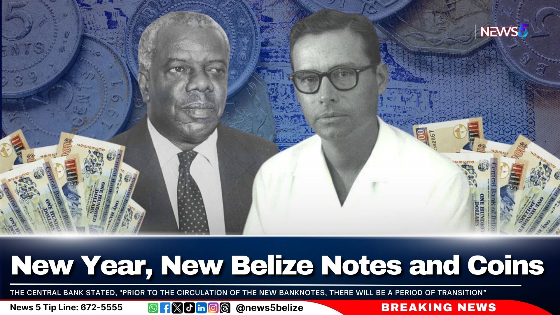 New Year, New Belize Notes and Coins