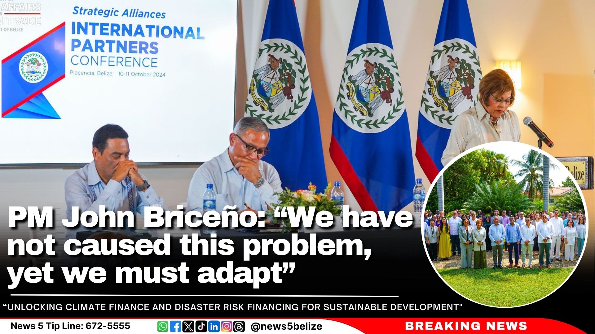 PM John Briceño: “We have not caused this problem, yet we must adapt”