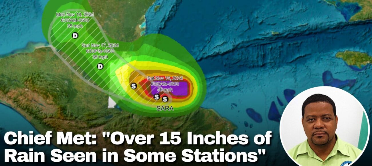 Chief Met: "Over 15 Inches of Rain Seen in Some Stations"