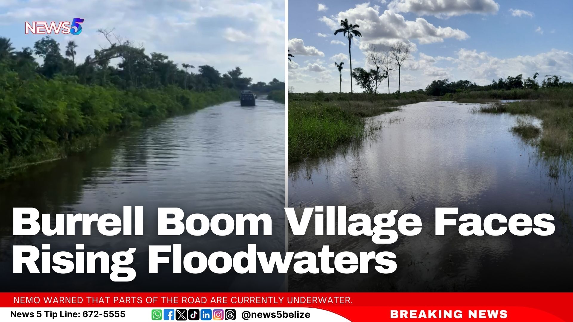 Burrell Boom Village Faces Rising Floodwaters