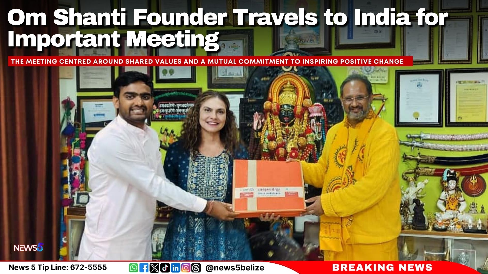 Om Shanti Founder Travels to India for Important Meeting