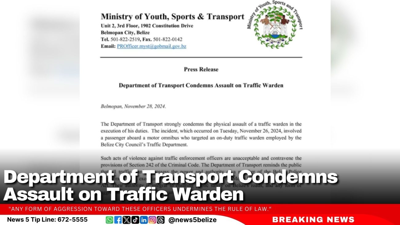 Department of Transport Condemns Assault on Traffic Warden