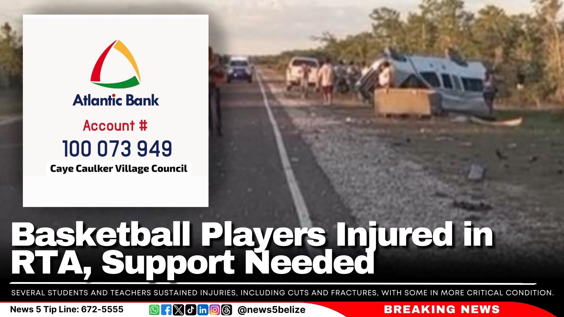 Basketball Players Injured in RTA, Support Needed