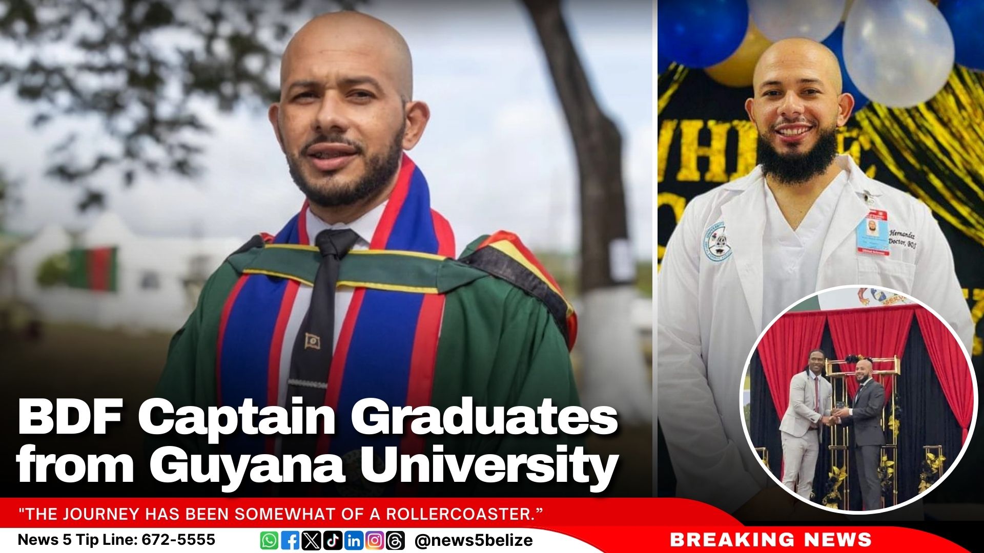 BDF Captain Graduates from Guyana University 