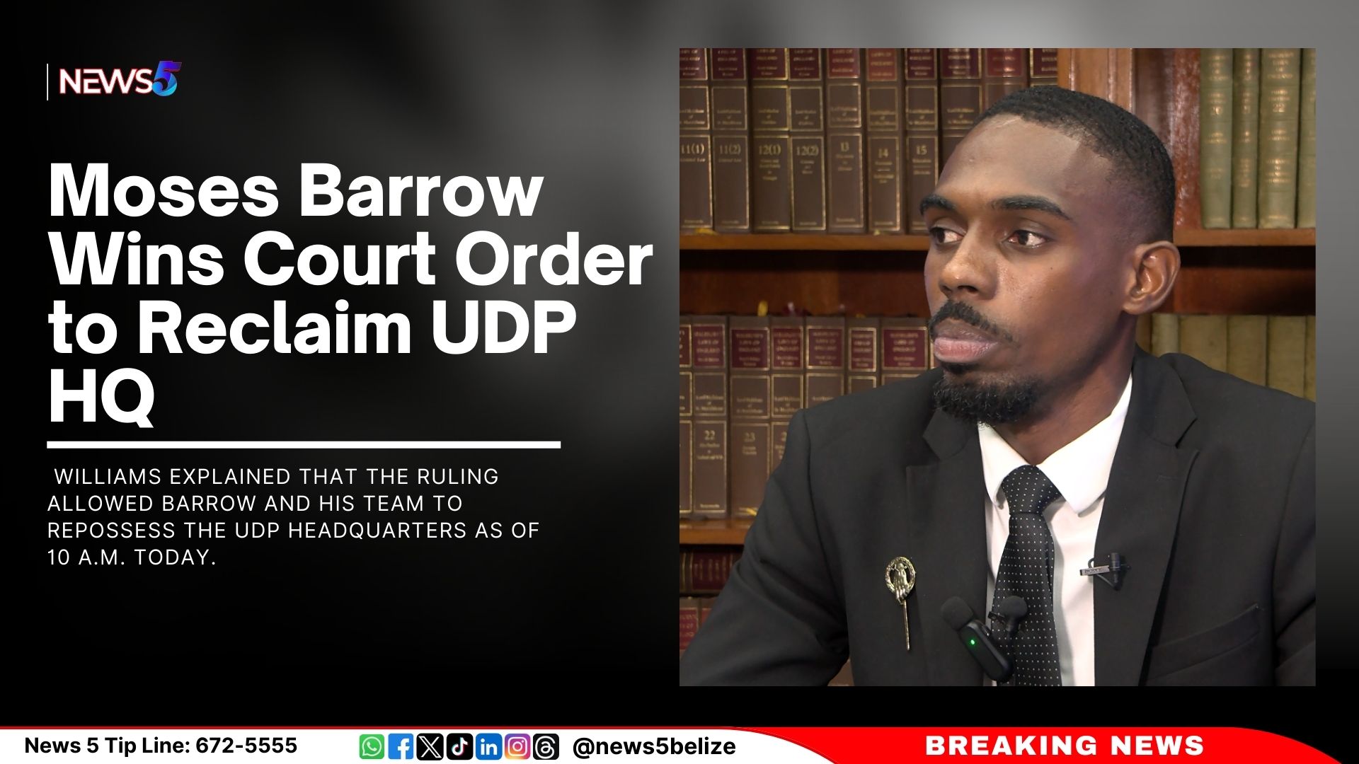 Moses Barrow Wins Court Order to Reclaim UDP HQ